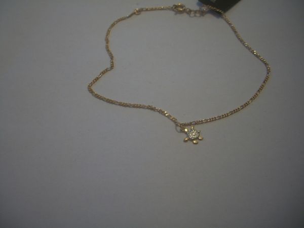 Tornozeleira  folheado a Ouro